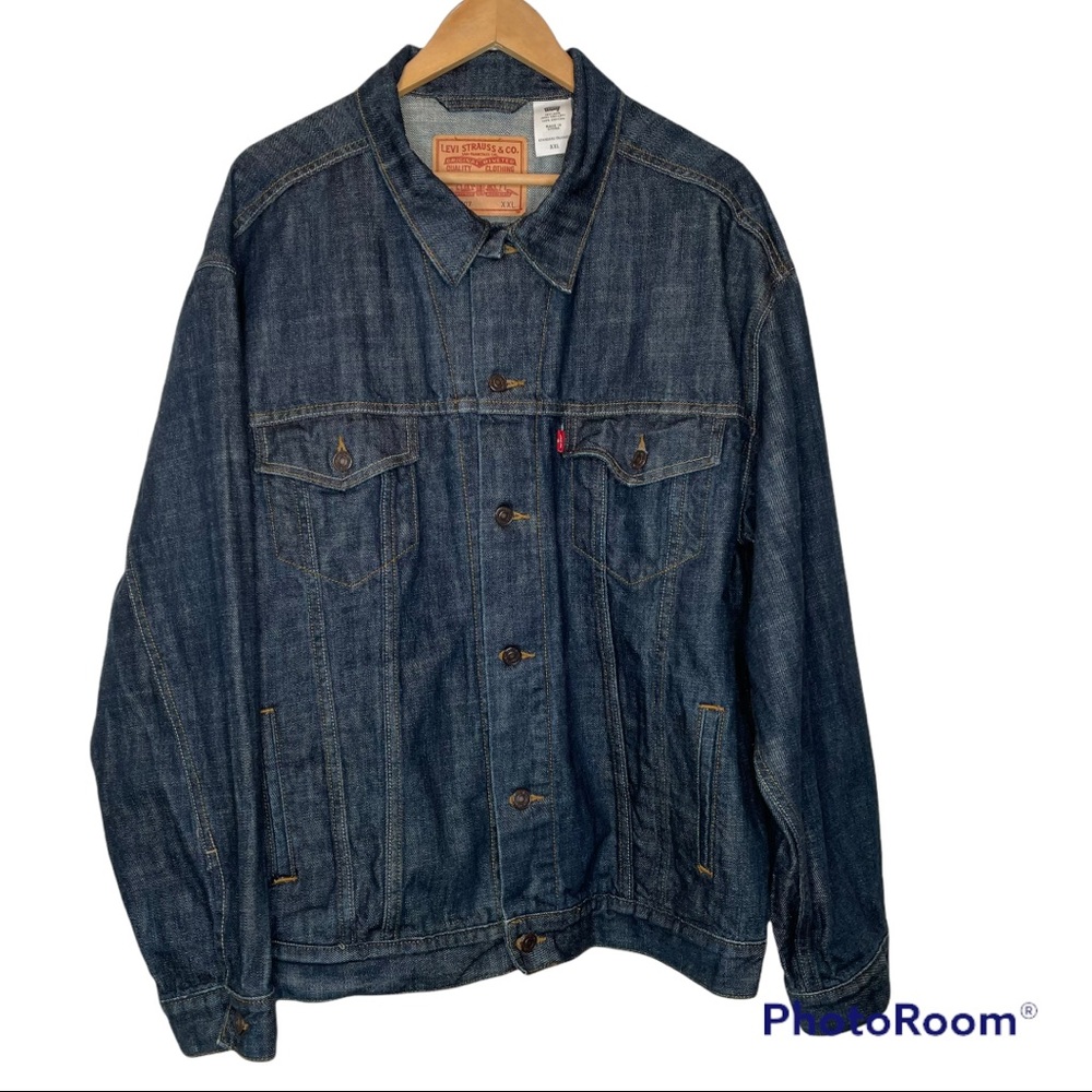 Levi’s Button Down Denim Trucker Denim Jean Jacket Size XXL
